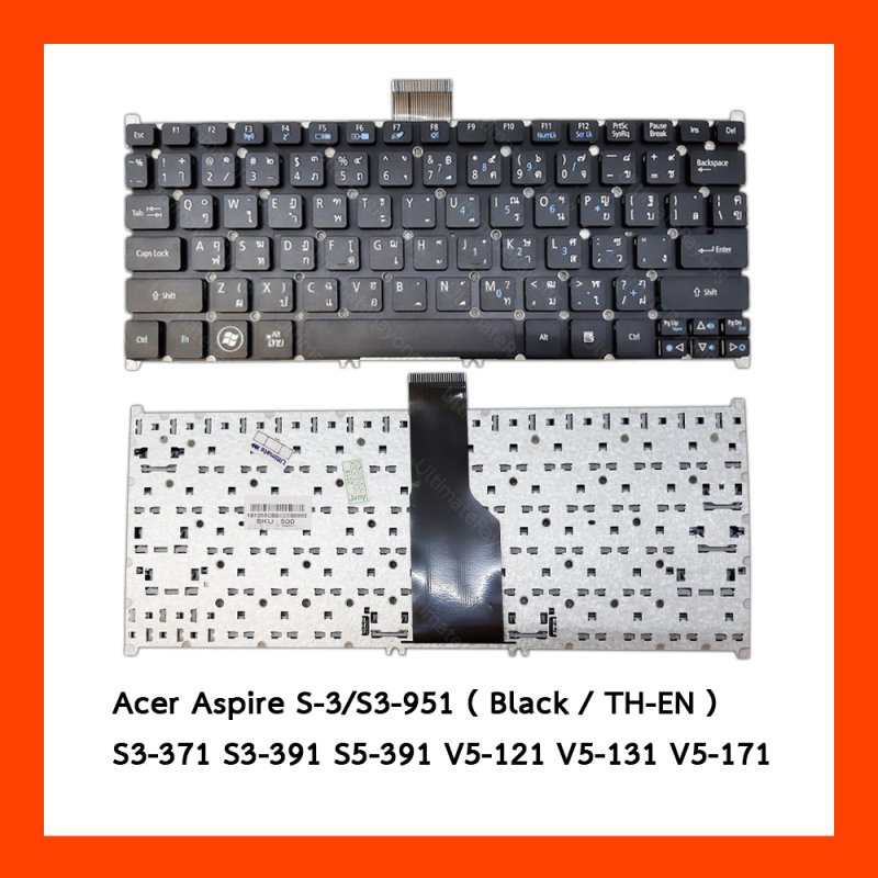 Keyboard Acer Aspire V5-121,V5-171,V5-131,S-3 S3-951 Black TH 