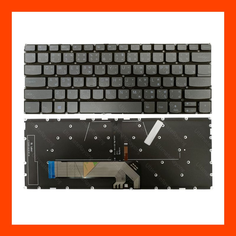 Keyboard Lenovo (Gray)(LED)Yoga530-14IKB,V14-G2,530-14ARR,530S-14IKB,530-14ISK