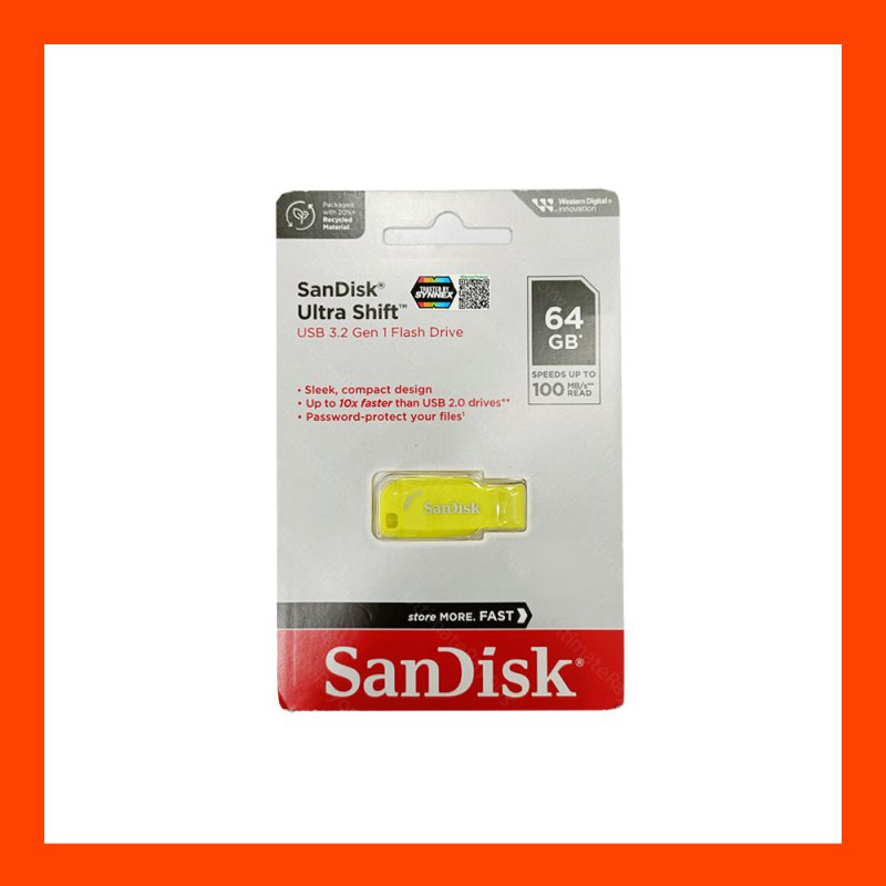 Flash Drive SANDISK SDZ410 ULTRA SHIFT USB3.2 Green 64GB