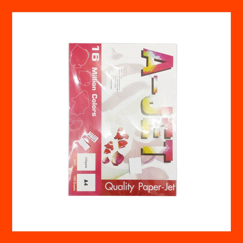 Photo Inkjet Glossy A4 160G. A-JET (100/Pack)