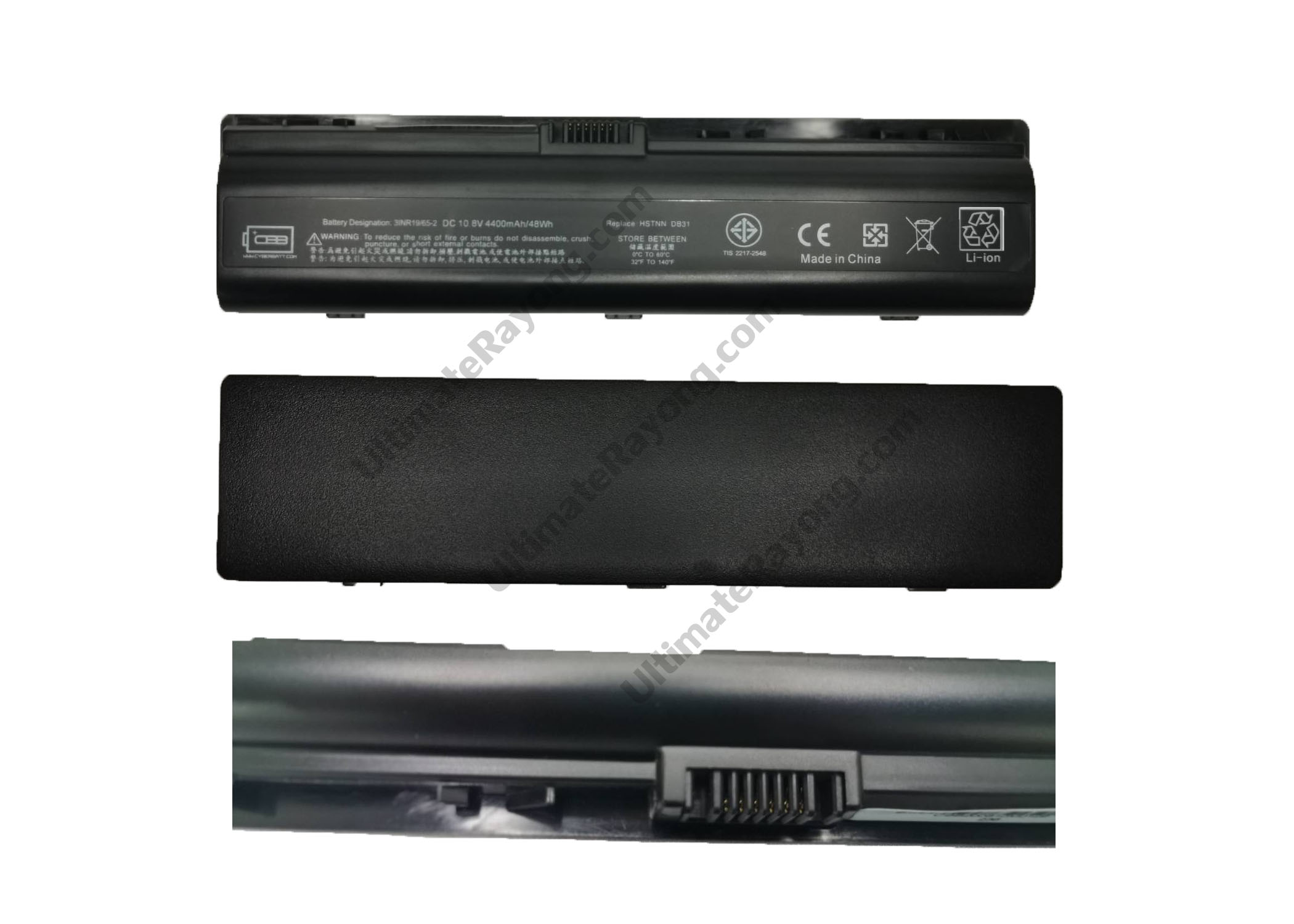 Battery HP Pavilion DV2000 DV6000 HSTNN-DB31 : 10.8V-4400mAh Black