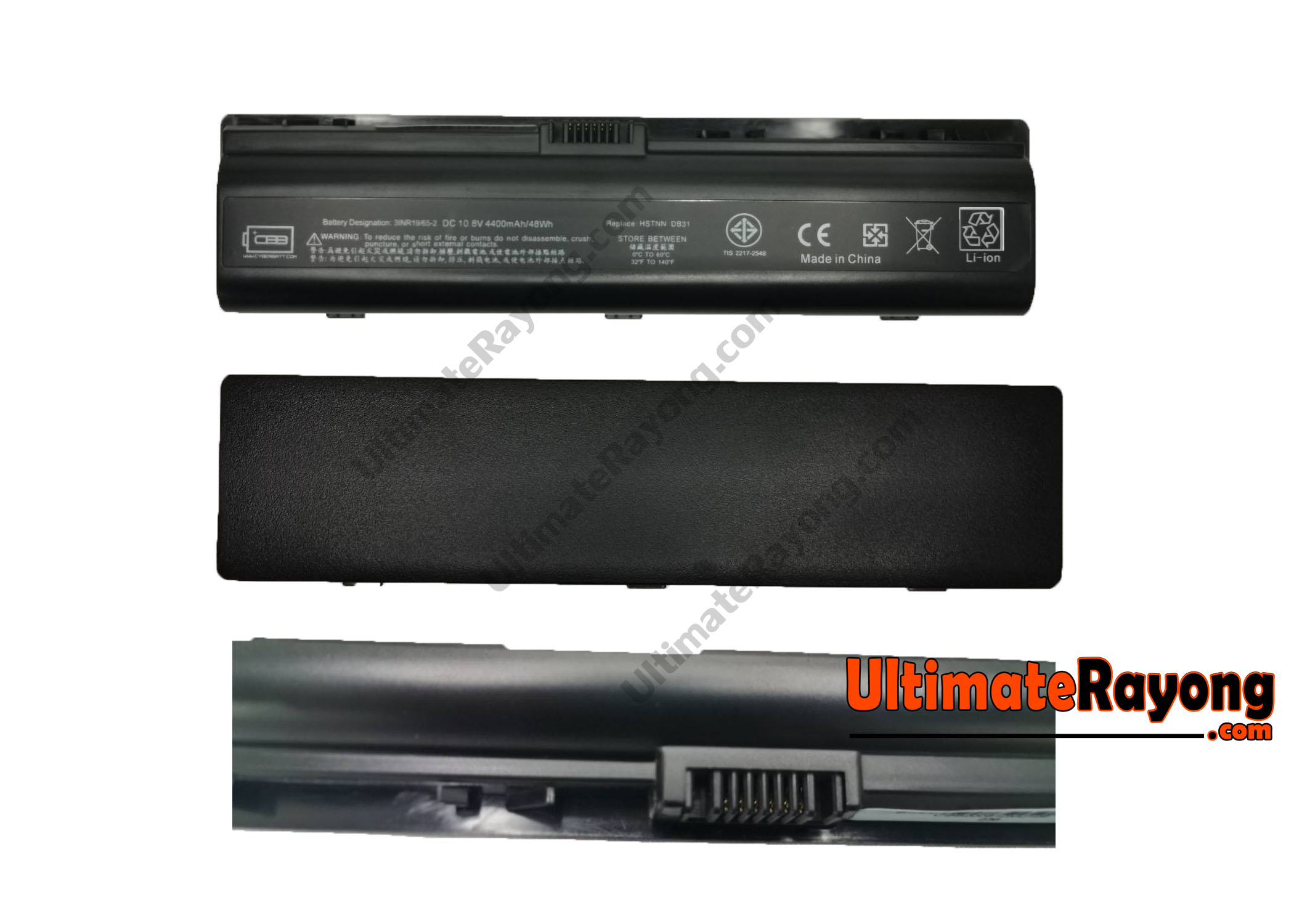 Battery HP Pavilion DV2000 DV6000 HSTNN-DB31 : 10.8V-4400mAh Black