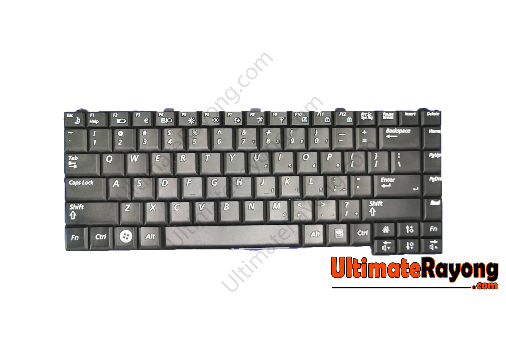 Keyboard Samsung R408 Black US แป้นอังกฤษ ฟรีสติกเกอร์ ไทย-อังกฤษ