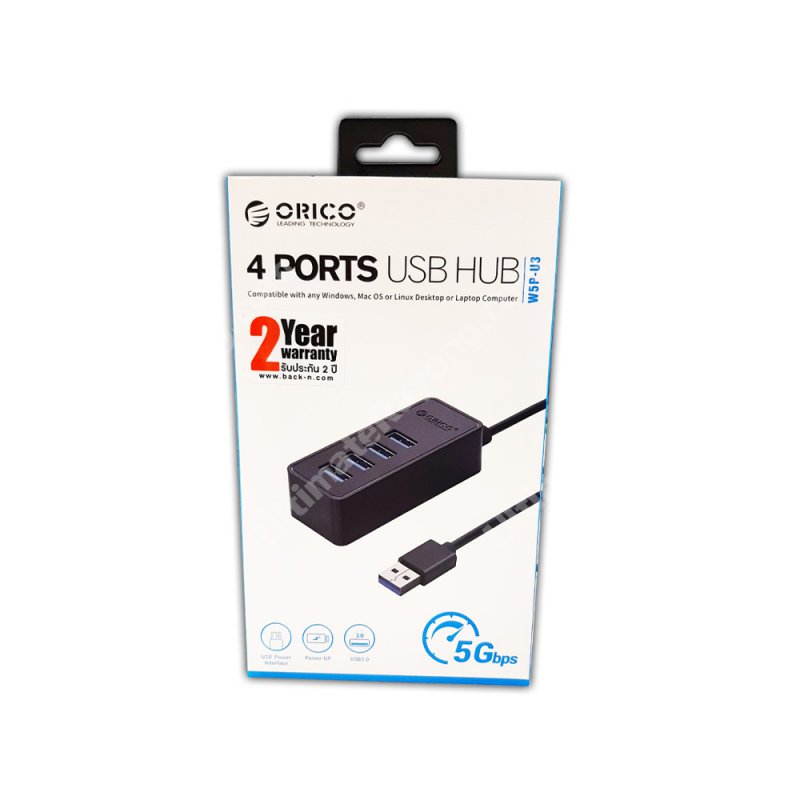 4 Port USB HUB v3.0 ORICO W5PU3 (Black)