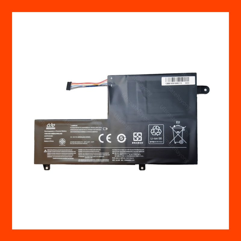 Battery Lenovo Flex 3 1480 Genuine L14M3P21 : 11.1v-4050 mAh Black (CBB)