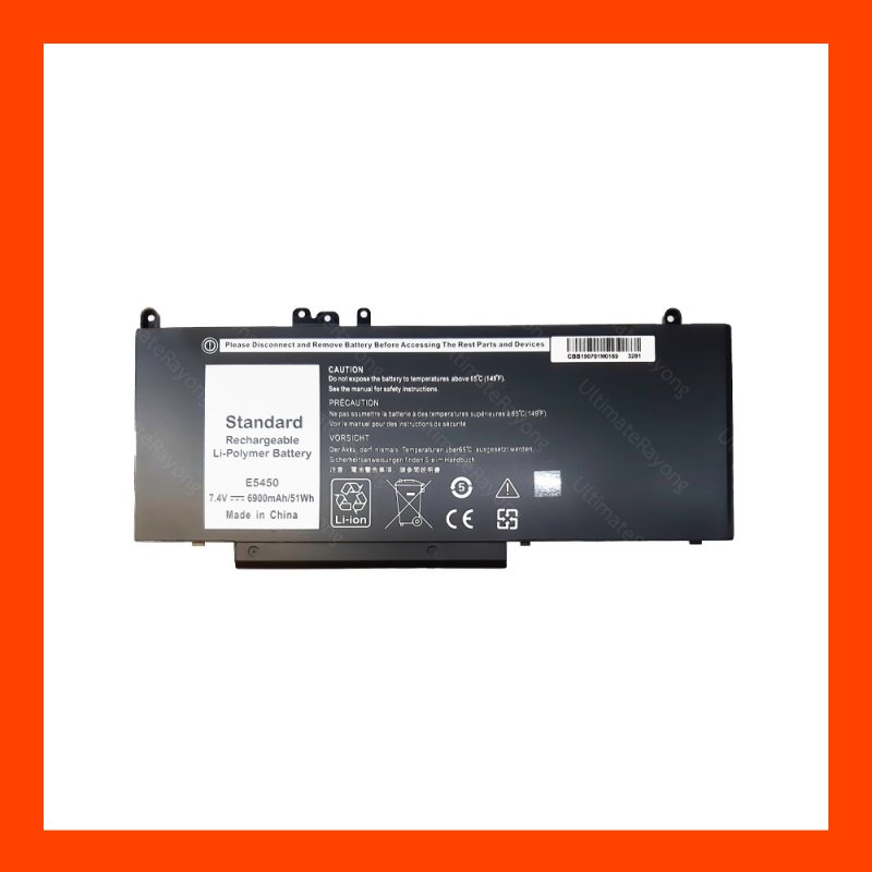 Battery Dell Latitude E5450 Series G5M10 : 7.4V-6900mAh Black (CBB)