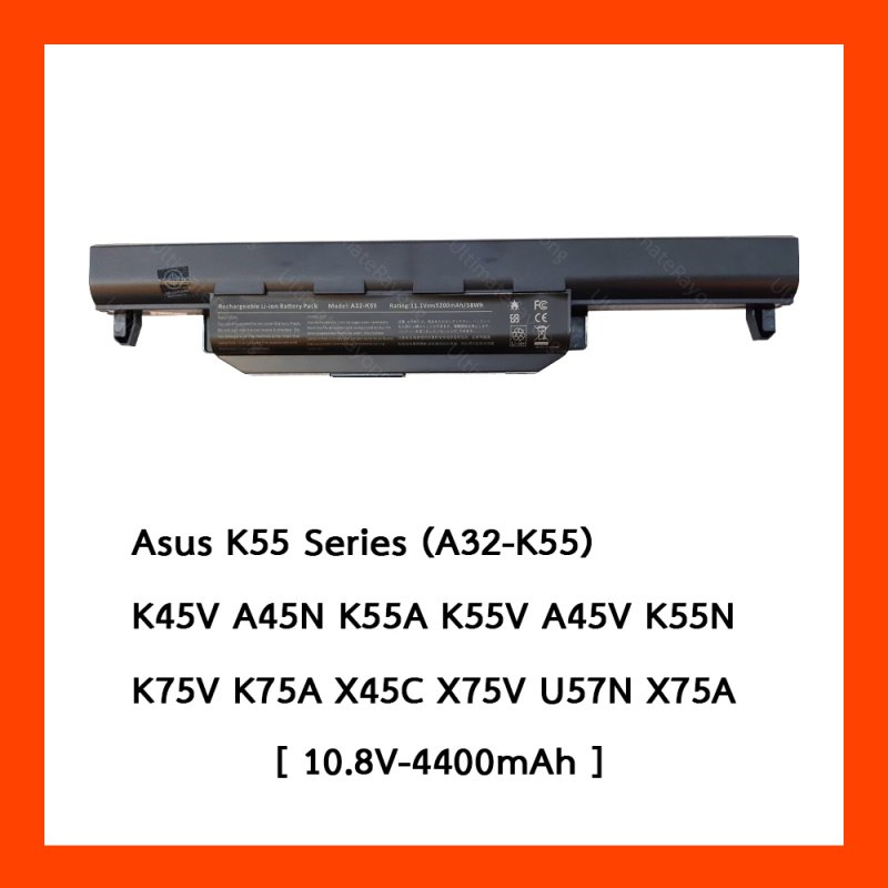 Battery Asus K55 Series A32-K55 10.8V 4400mAh Black