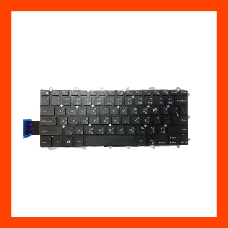 Keyboard Dell Inspiron 13 5368 Black TH คีบอร์ดโน๊ตบุ๊ค 
