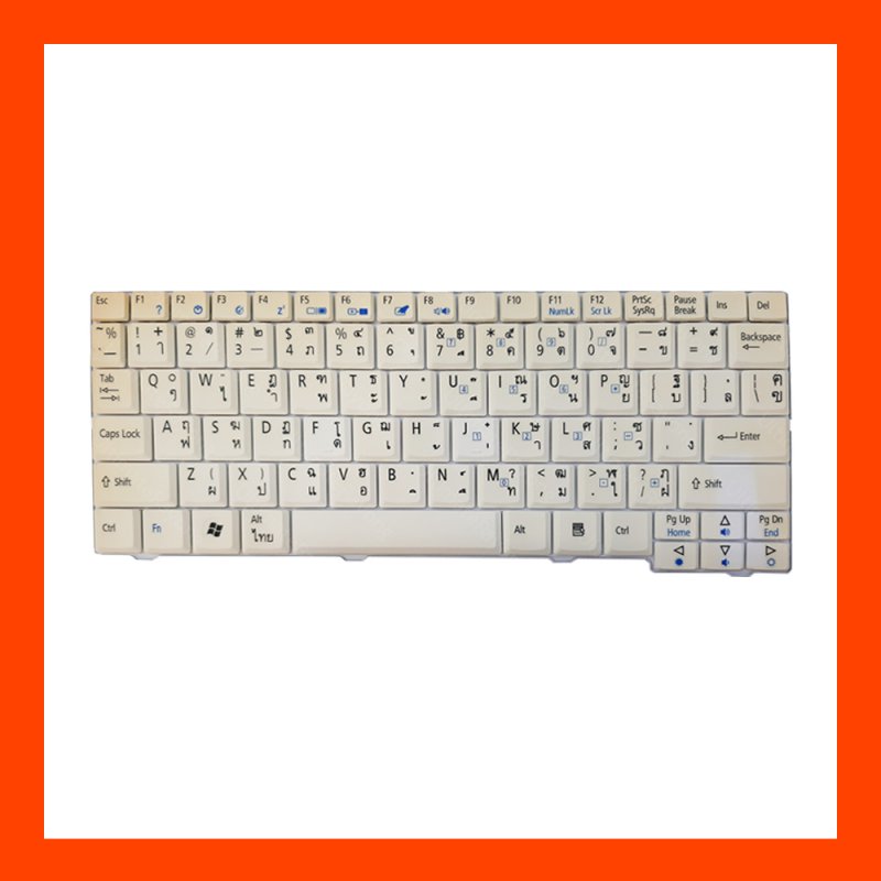 Keyboard Acer Aspire One D250 White TH เหลืองแล้วลดพิเศษ 300