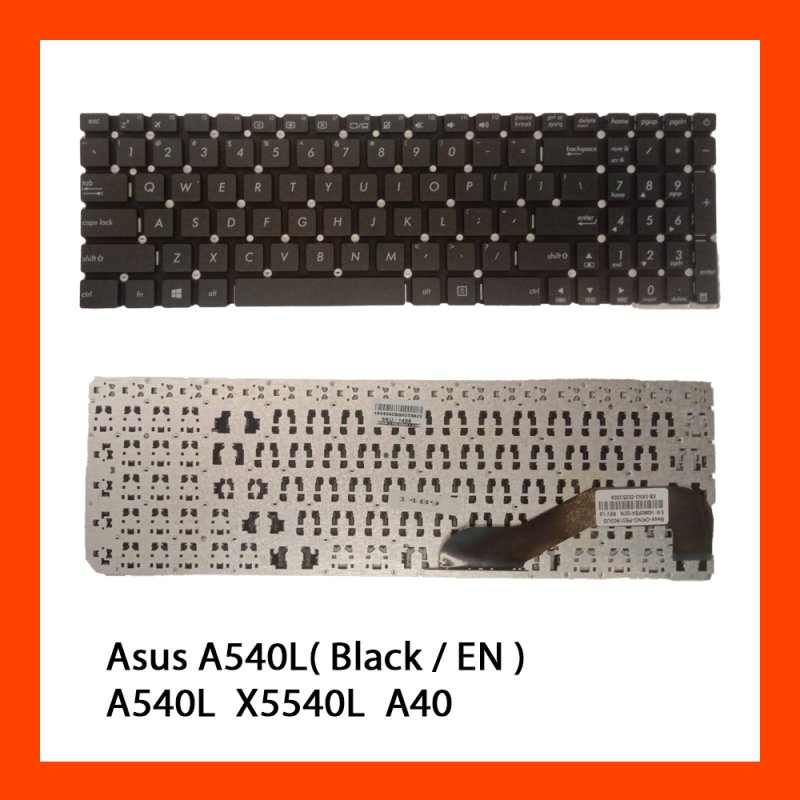 Keyboard Asus A540L Black EN แป้นอังกฤษ ฟรีสติกเกอร์ ไทย-อังกฤษ