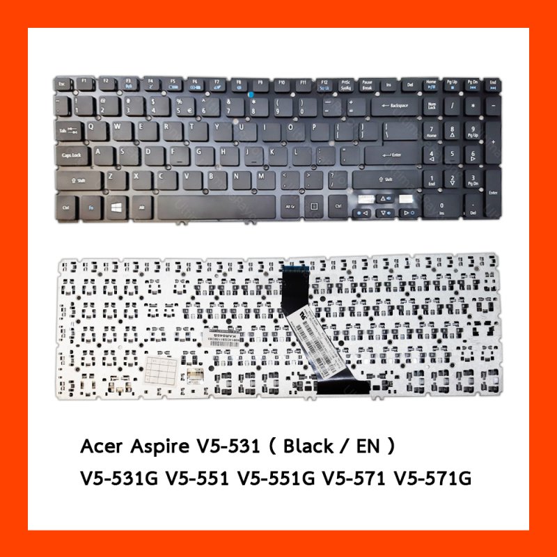 Keyboard Acer Aspire V5-531,V5-751 Black US คีบอร์ดโน๊ตบุ๊ค