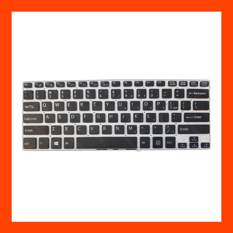 Keyboard Sony Vaio SVF14 Series Black US แป้นอังกฤษ ฟรีสติกเกอร์ ไทย-อังกฤษ