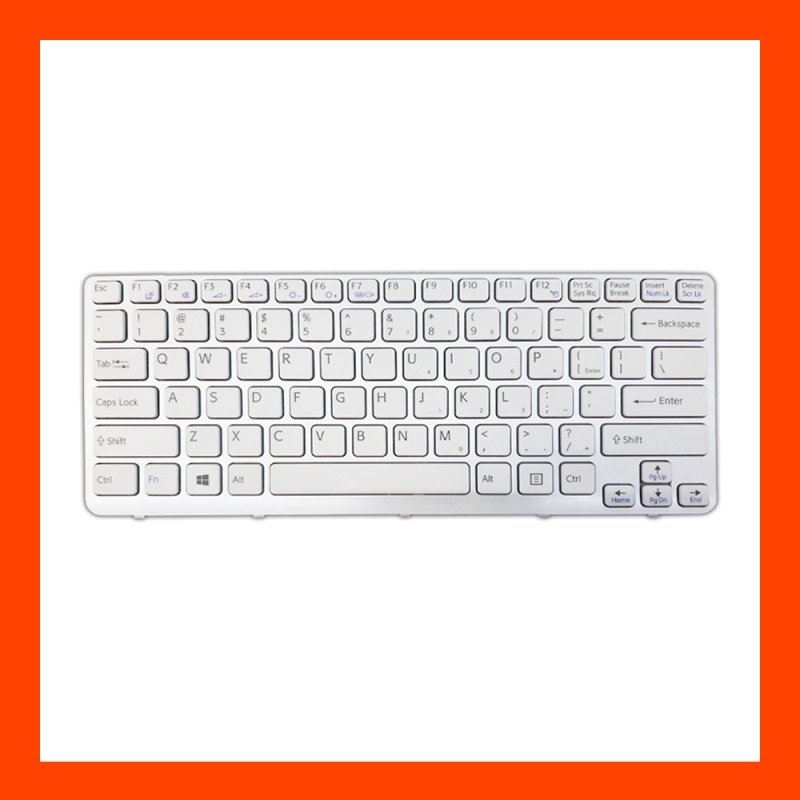 Keyboard Sony Vaio SVE14 Series White US แป้นอังกฤษ ฟรีสติกเกอร์ ไทย-อังกฤษ