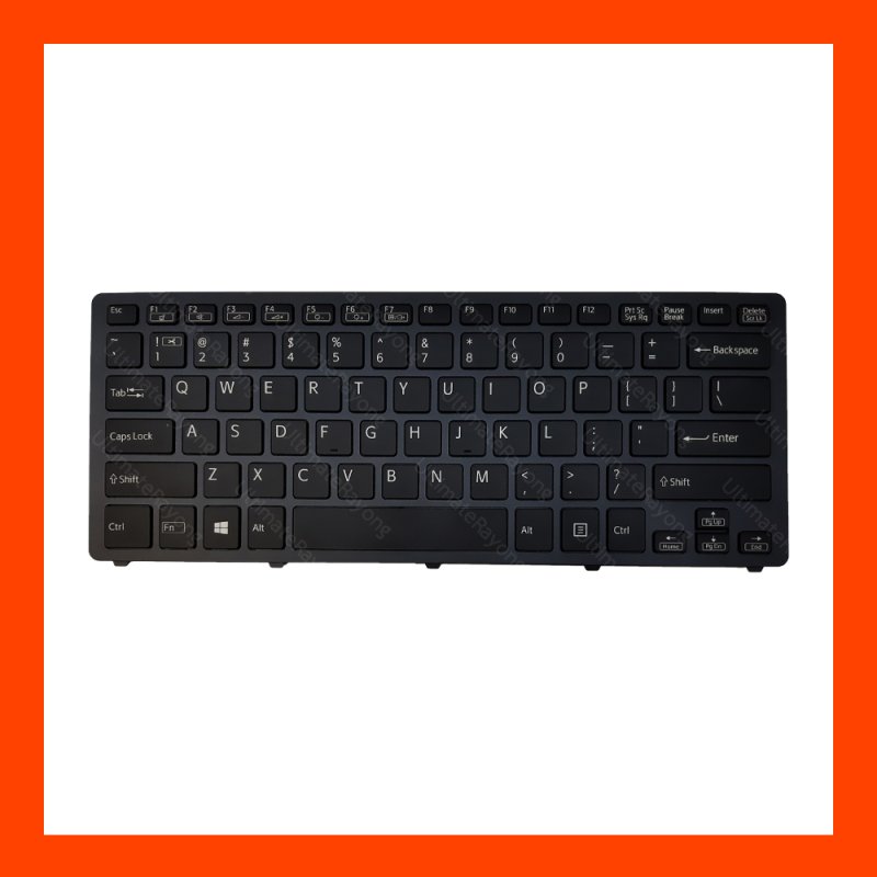 Keyboard Sony Vaio SVF14N Black US แป้นอังกฤษ ฟรีสติกเกอร์ ไทย-อังกฤษ
