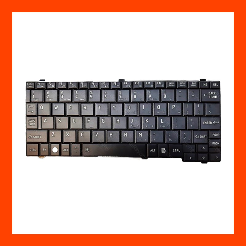 Keyboard Toshiba mini NB200 Black US แป้นอังกฤษ ฟรีสติกเกอร์ ไทย-อังกฤษ
