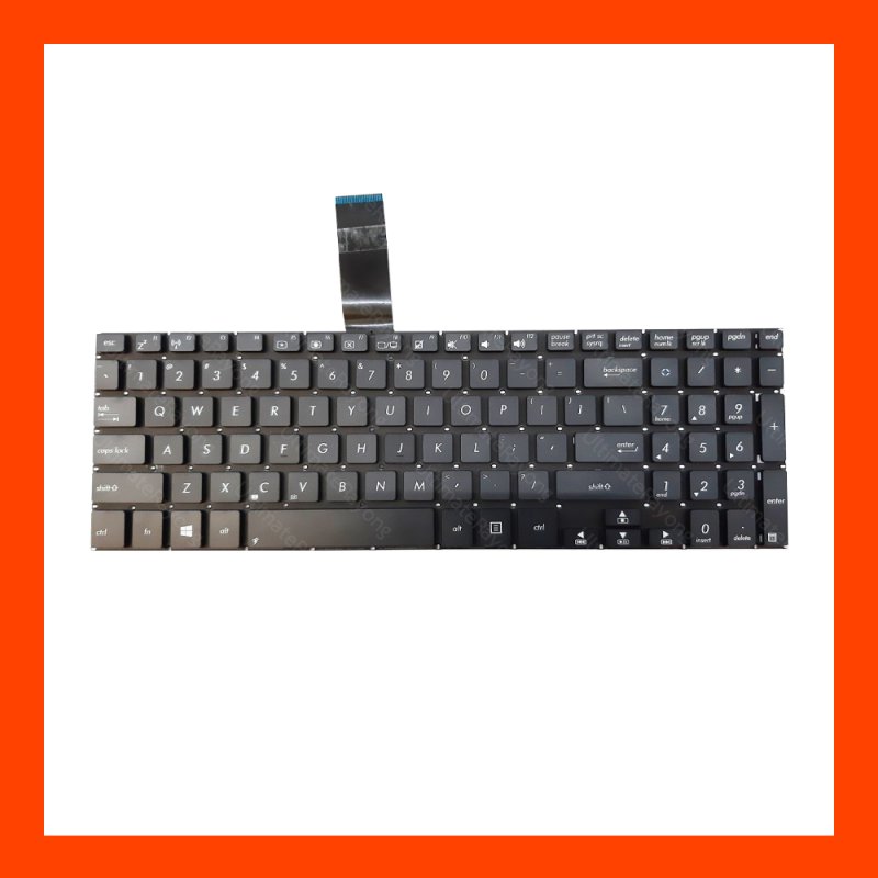 Keyboard Asus K551L Black US แป้นอังกฤษ ฟรีสติกเกอร์ ไทย-อังกฤษ