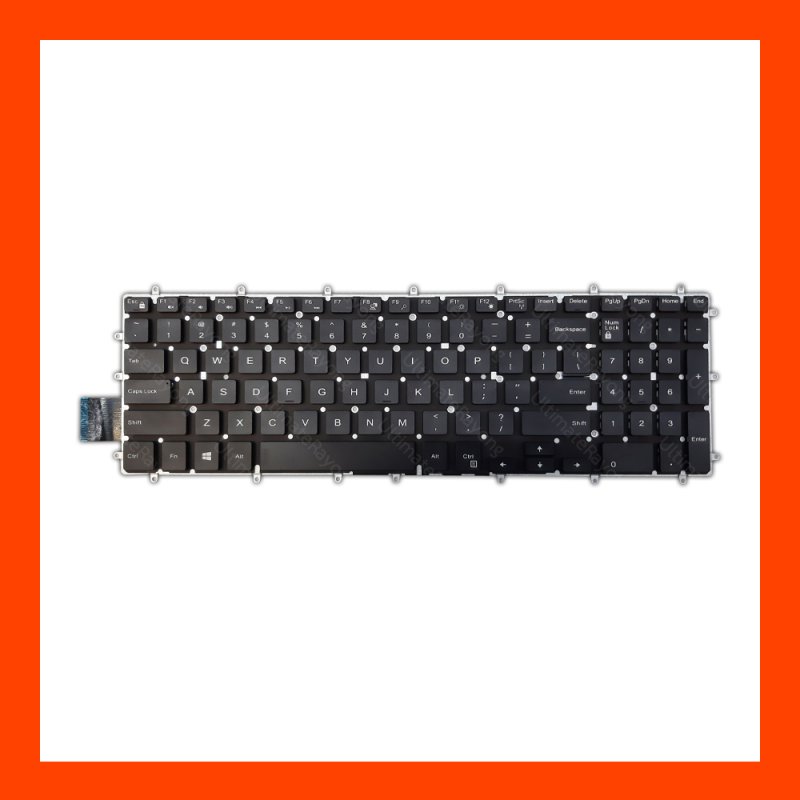 Keyboard Dell Inspiron 5570 Black US แป้นอังกฤษ ฟรีสติกเกอร์ ไทย-อังกฤษ