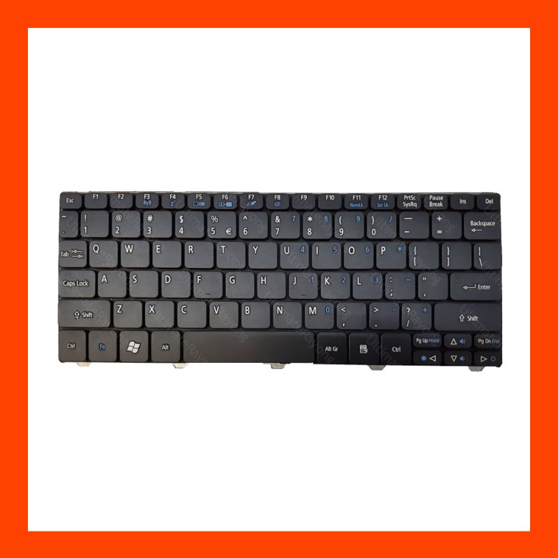 Keyboard Acer Aspire One D255 Black US แป้นอังกฤษ ฟรีสติกเกอร์ ไทย-อังกฤษ