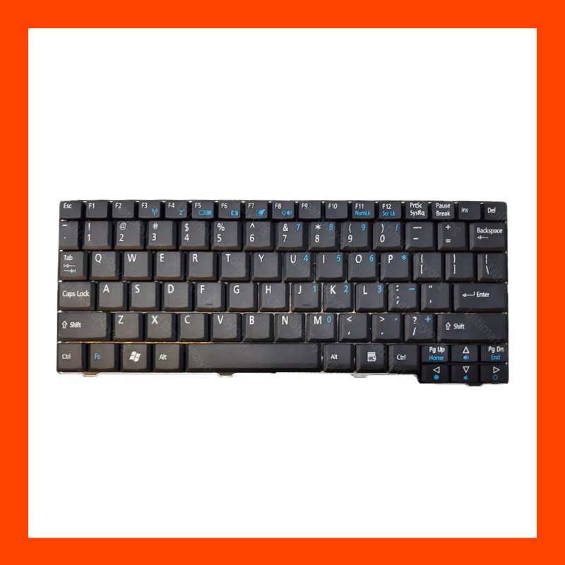 Keyboard Acer Aspire One D250 Black US แป้นอังกฤษ ฟรีสติกเกอร์ ไทย-อังกฤษ