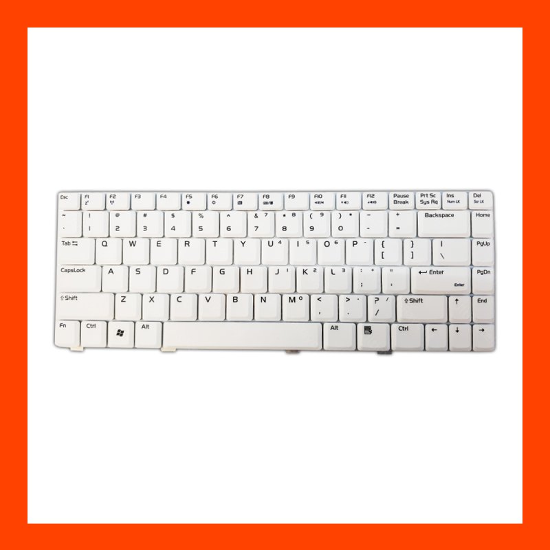 Keyboard Asus W3 White US แป้นอังกฤษ ฟรีสติกเกอร์ ไทย-อังกฤษ