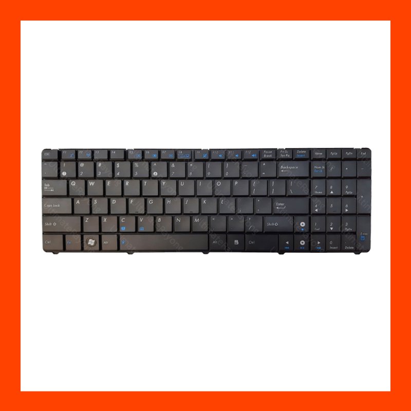 Keyboard Asus K50 K50ID Black US แป้นอังกฤษ ฟรีสติกเกอร์ ไทย-อังกฤษ