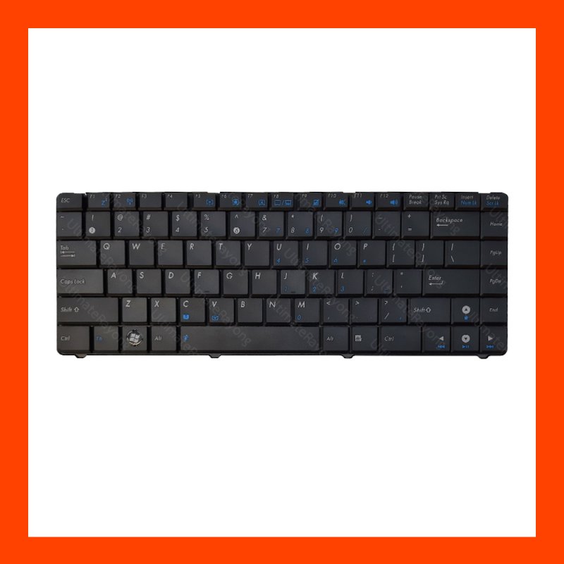 Keyboard Asus K40 Series Black US แป้นอังกฤษ ฟรีสติกเกอร์ ไทย-อังกฤษ