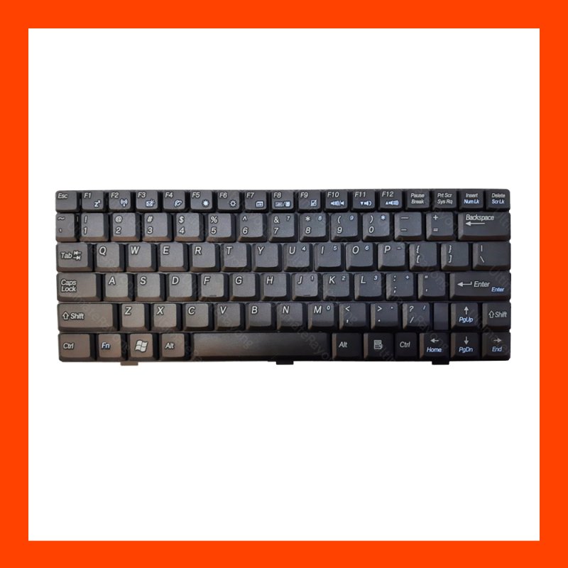 Keyboard Asus EEE PC 1000 Black US แป้นอังกฤษ ฟรีสติกเกอร์ ไทย-อังกฤษ