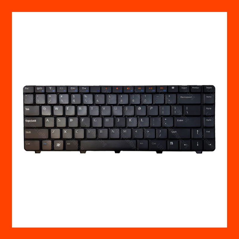 Keyboard Dell Inspiron N4010 4030 Black UK (Big Enter)  แป้นอังกฤษ ฟรีสติกเกอร์ ไทย-อังกฤษ