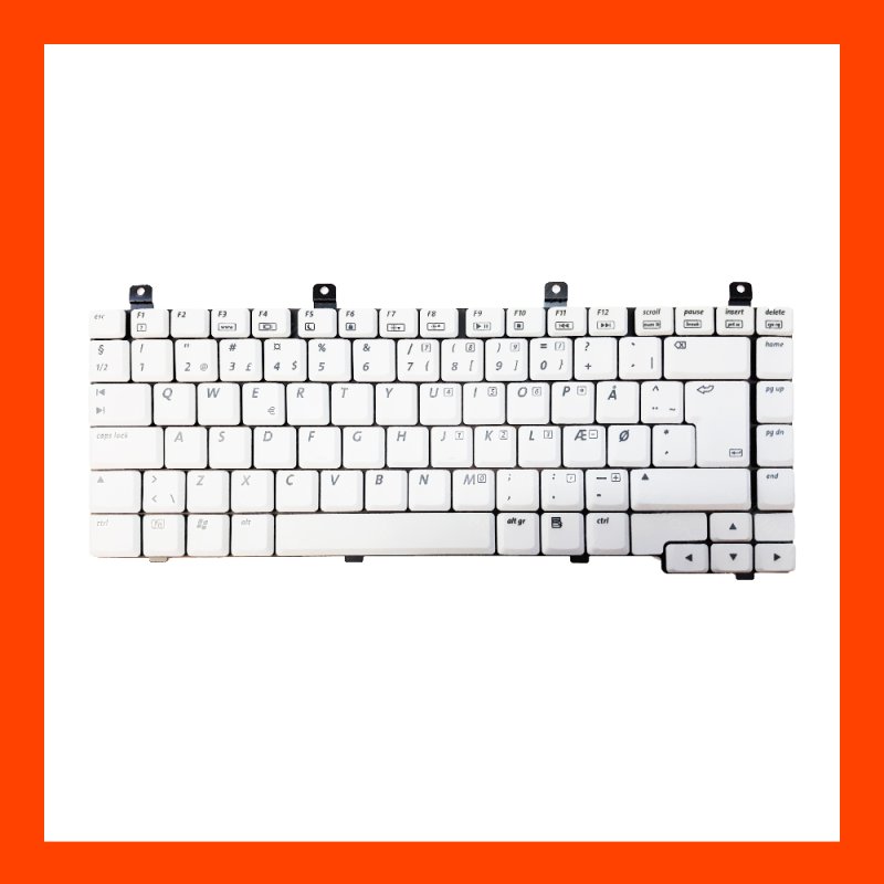 Keyboard HP Compaq Presario C300 White UK (Big Enter) แป้นอังกฤษ ฟรีสติกเกอร์ ไทย-อังกฤษ