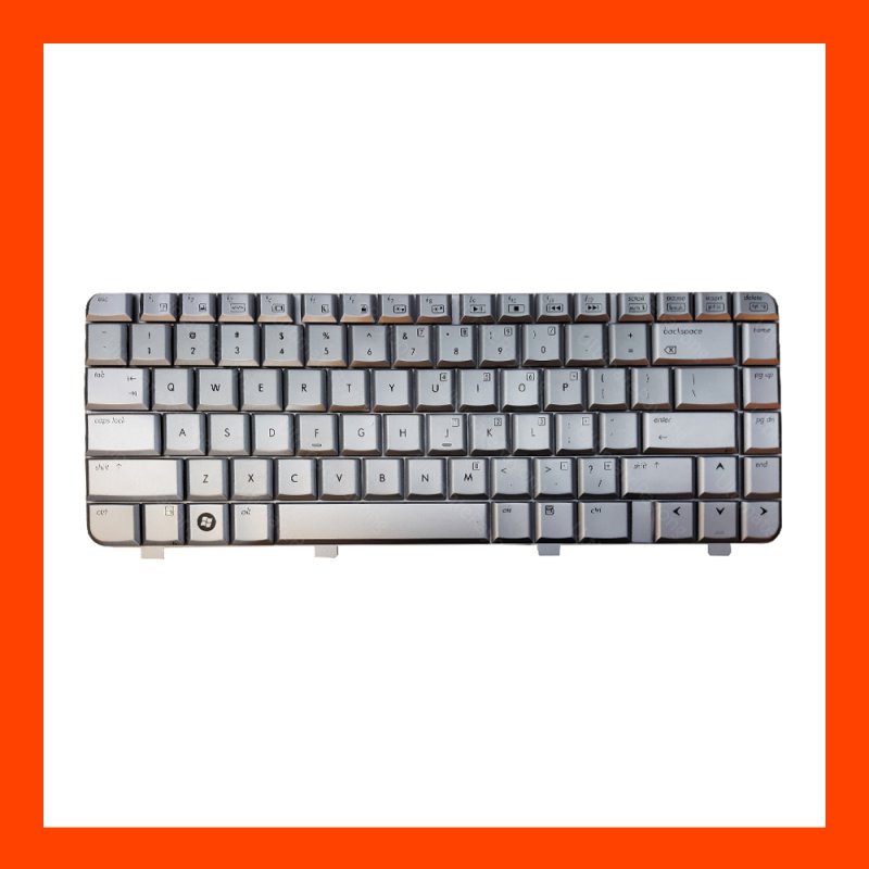 Keyboard HP Compaq Pavilion DV4 Silver UK (Big Enter)  แป้นอังกฤษ ฟรีสติกเกอร์ ไทย-อังกฤษ