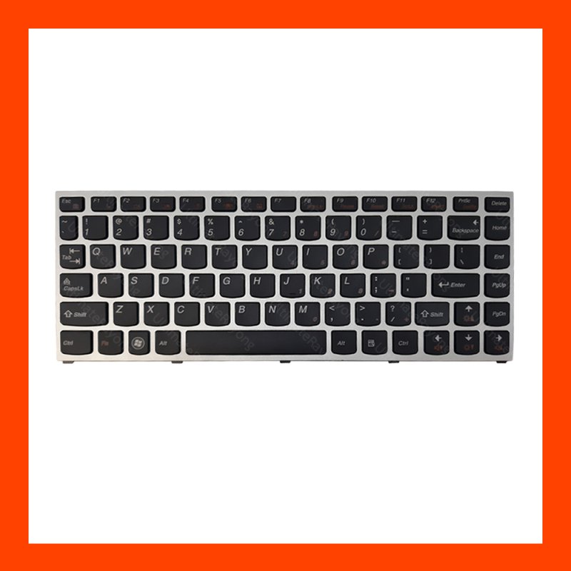 Keyboard Lenovo IdeaPad U460 Black US (With Frame) แป้นอังกฤษ ฟรีสติกเกอร์ ไทย-อังกฤษ