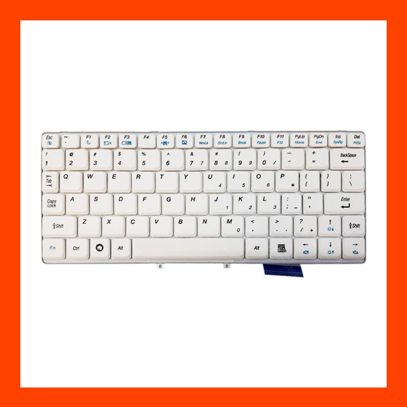 Keyboard Lenovo Ideapad S9 White US แป้นอังกฤษ ฟรีสติกเกอร์ ไทย-อังกฤษ