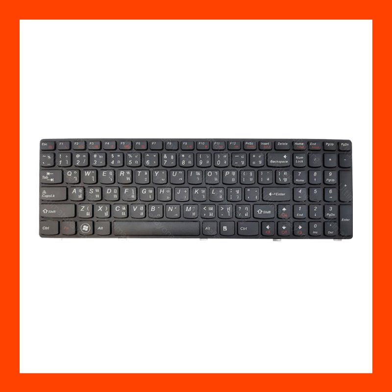 Keyboard Lenovo IdeaPad G570 Black TH (With Frame) 