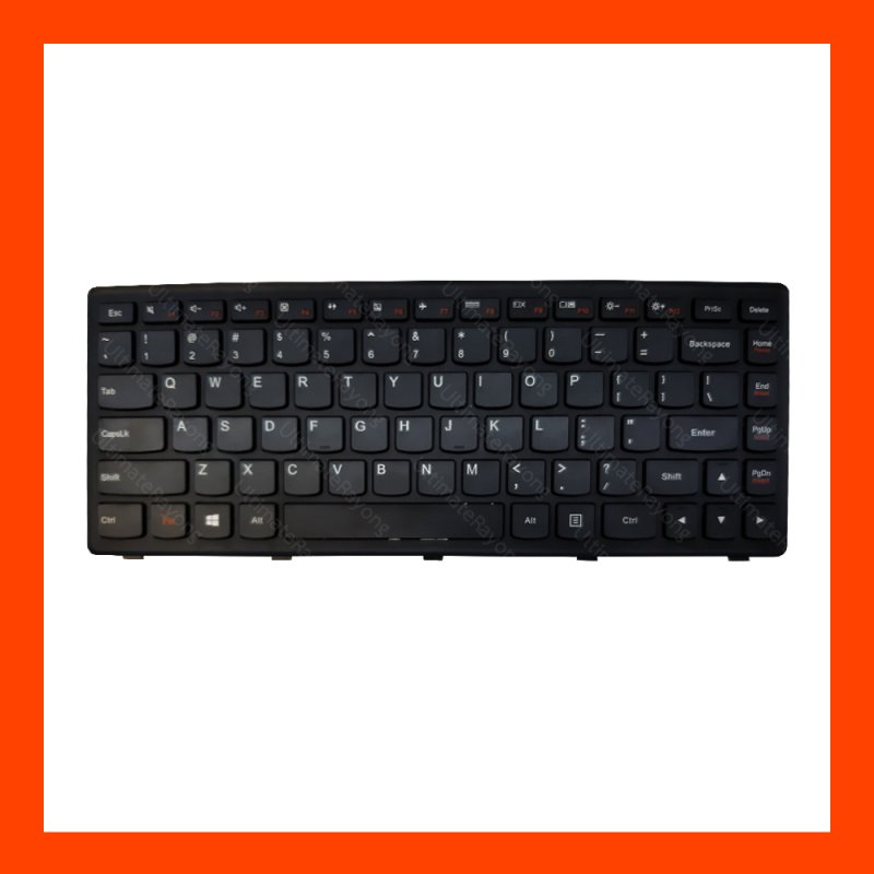 Keyboard Lenovo IdeaPad G400s Black US (With Frame) แป้นอังกฤษ ฟรีสติกเกอร์ ไทย-อังกฤษ