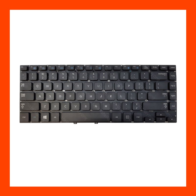 Keyboard Samsung NP350E4C Black US แป้นอังกฤษ ฟรีสติกเกอร์ ไทย-อังกฤษ
