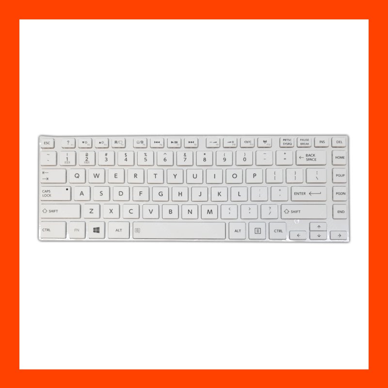 Keyboard Toshiba Satellite L40-A White US แป้นอังกฤษ ฟรีสติกเกอร์ ไทย-อังกฤษ