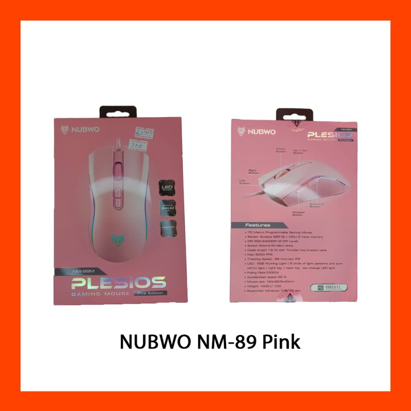 Wireless Optical Mouse NUBWO NM-89 Pink