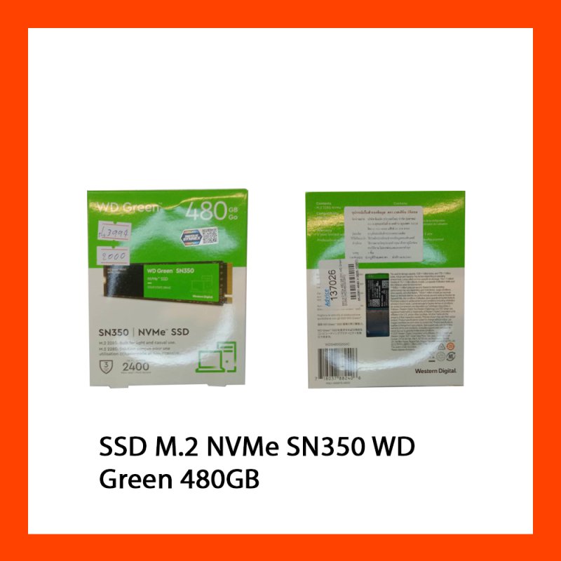 SSD M.2 NVMe SN350 WD Green 480GB