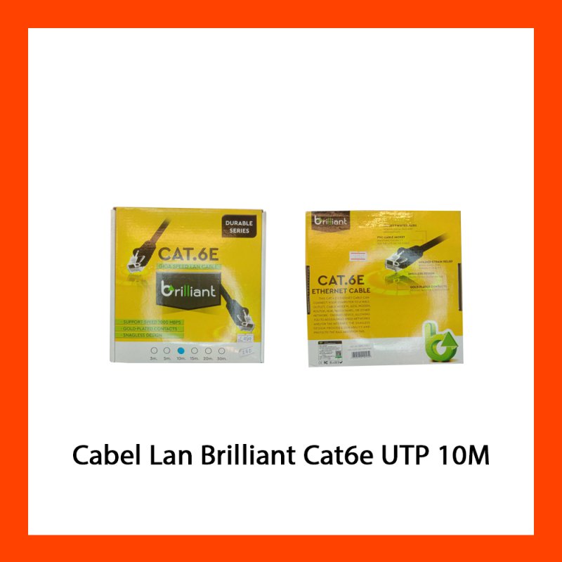 Cabel Lan Brilliant  Cat6e UTP 10M
