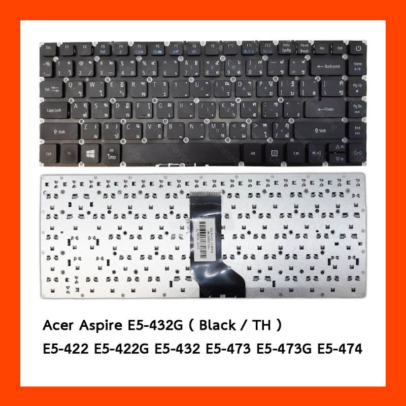 Keyboard Acer Aspire E5-432G Black TH คีบอร์ดโน๊ตบุ๊ค