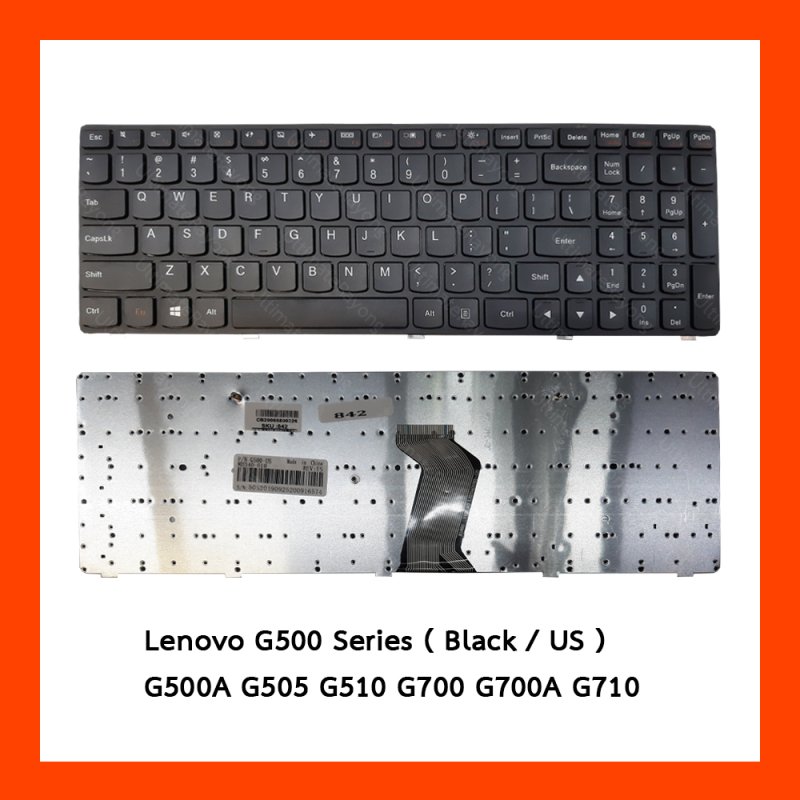 Keyboard Lenovo G500 Black US แป้นอังกฤษ ฟรีสติกเกอร์ ไทย-อังกฤษ