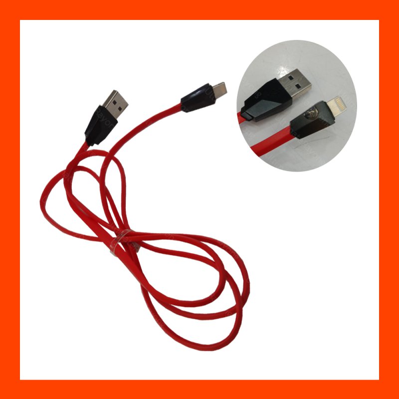 CHARGING CABLE WDC-020 Lightning Alien (Red) 