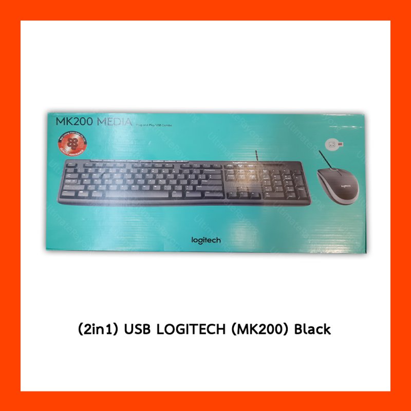 Keyboard (2in1) USB LOGITECH (MK200) Black