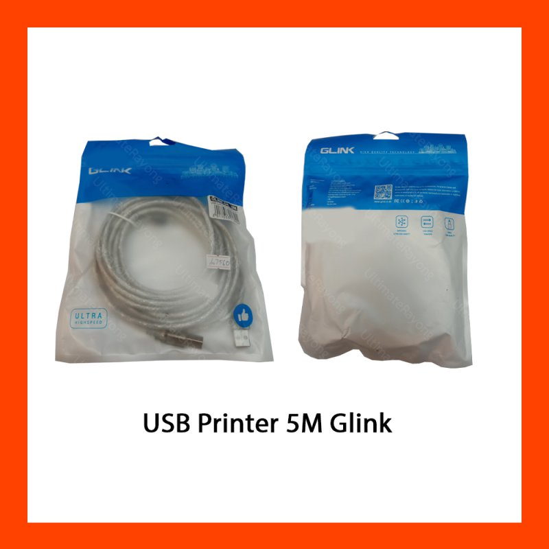 Cable USB Printer 5M Glink 04