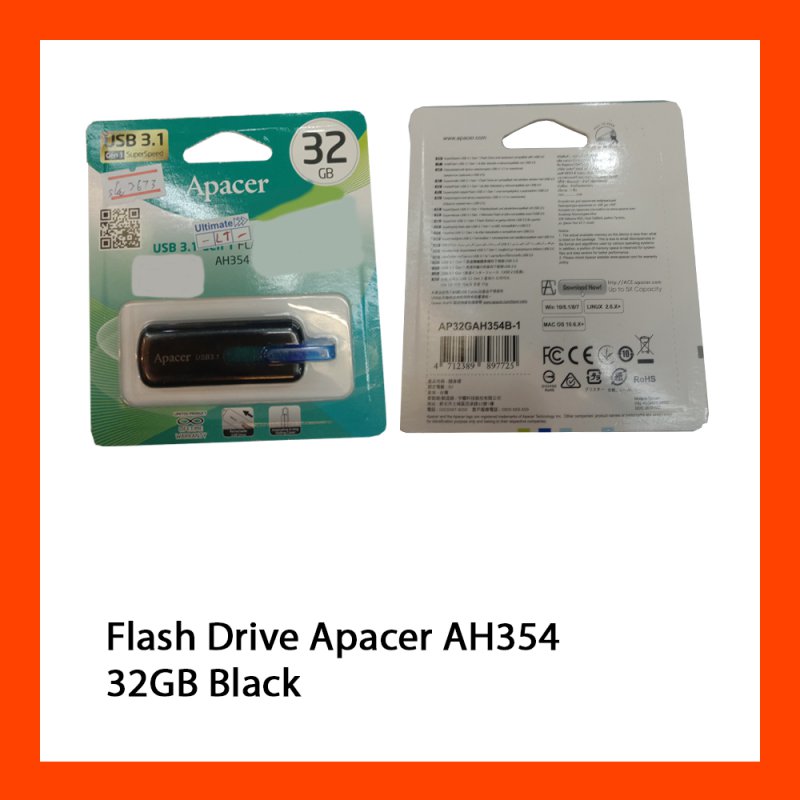 Flash Drive Apacer AH354 32GB Black