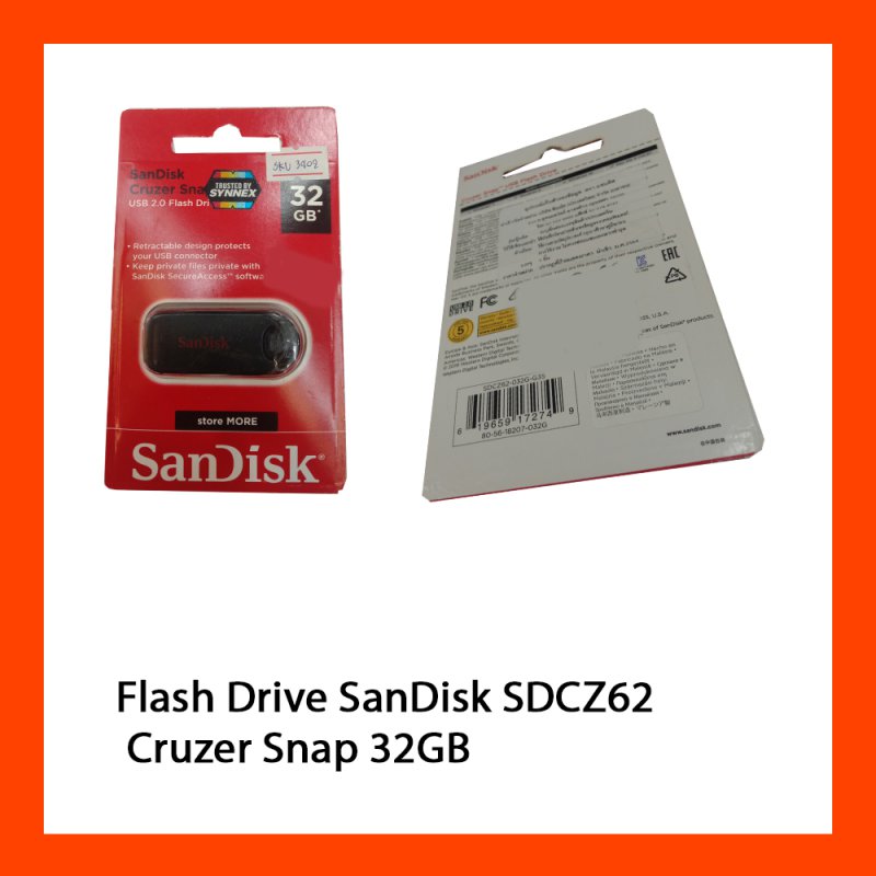 Flash Drive SanDisk SDCZ62 Cruzer Snap 32GB