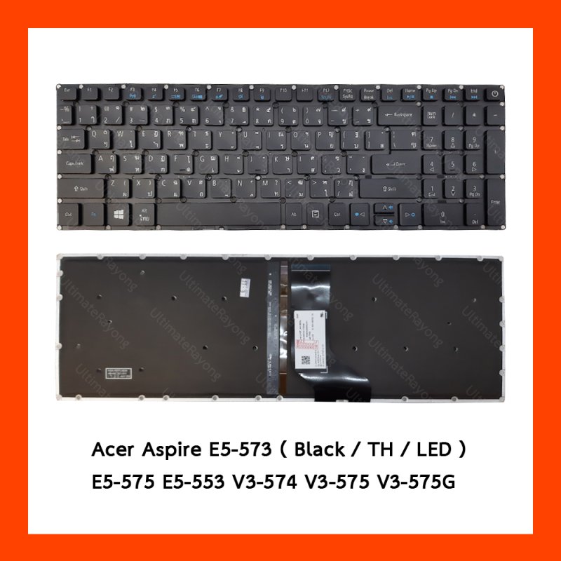 Keyboard Acer Aspire E5-573, Black TH (LED)