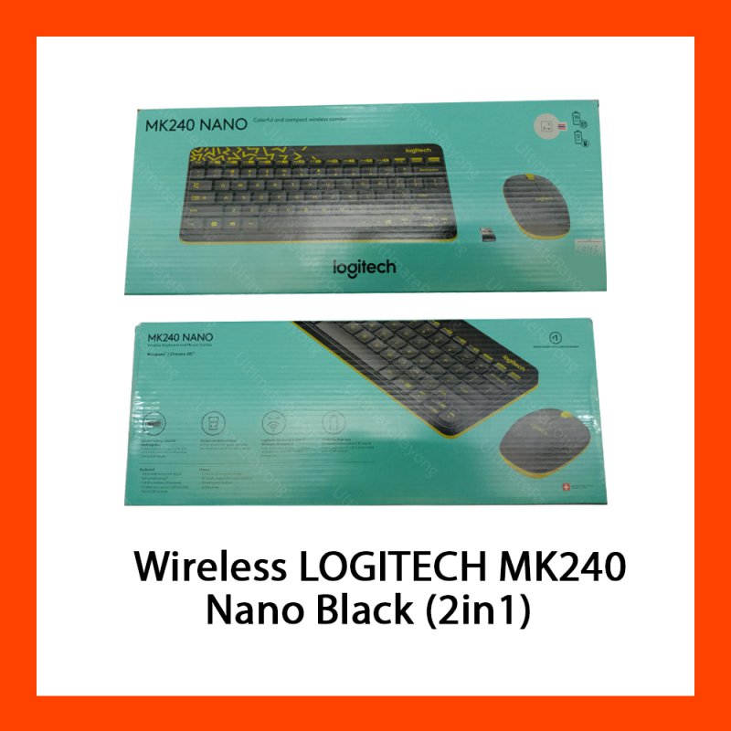 Wireless LOGITECH MK240 Nano Black (2in1) 
