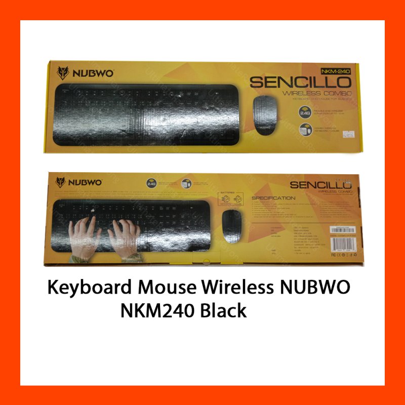 Keyboard Mouse Wireless NUBWO NKM240 Black