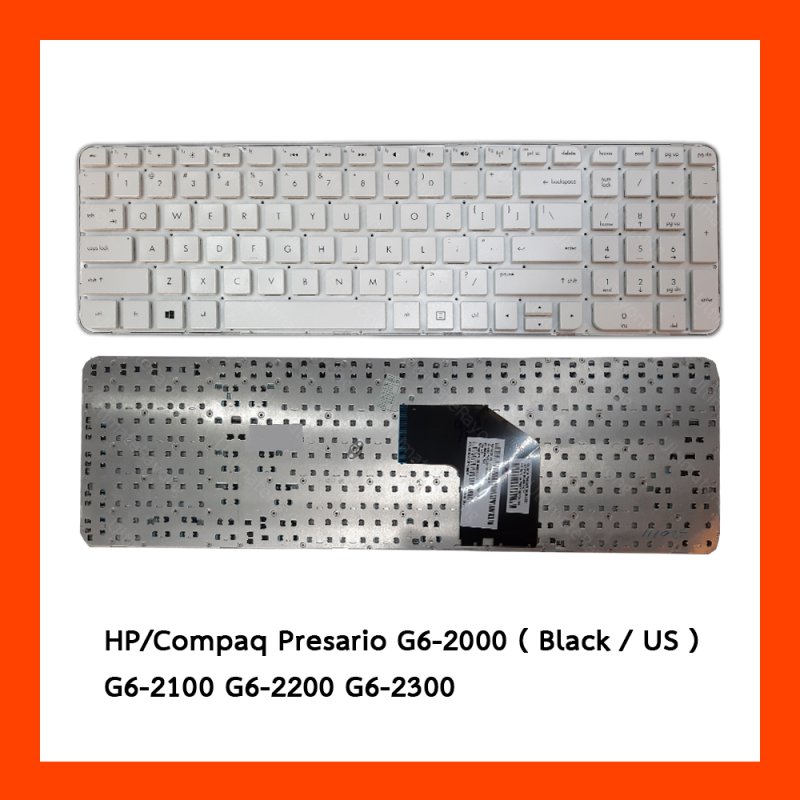 Keyboard HP Compaq Pavilion G6-2000 White US แป้นอังกฤษ ฟรีสติกเกอร์ ไทย-อังกฤษ